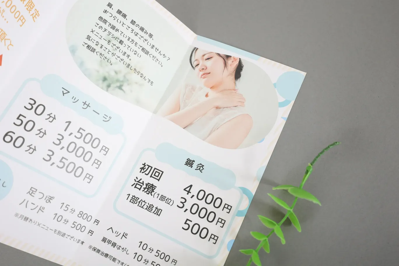 健美道中本院 リーフレット開き